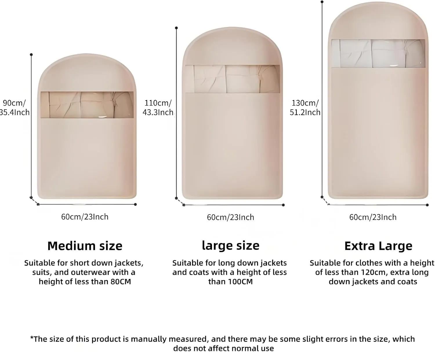 2025 Space Saving Hanging Garment Bag With Self Compression Zipper&Adjustable Clothes Hanger, Compress By 40%, Visual Window, Protect Your Clothes From Wrinkles,Dust,Pet Hair&Moisture (Pink,M)