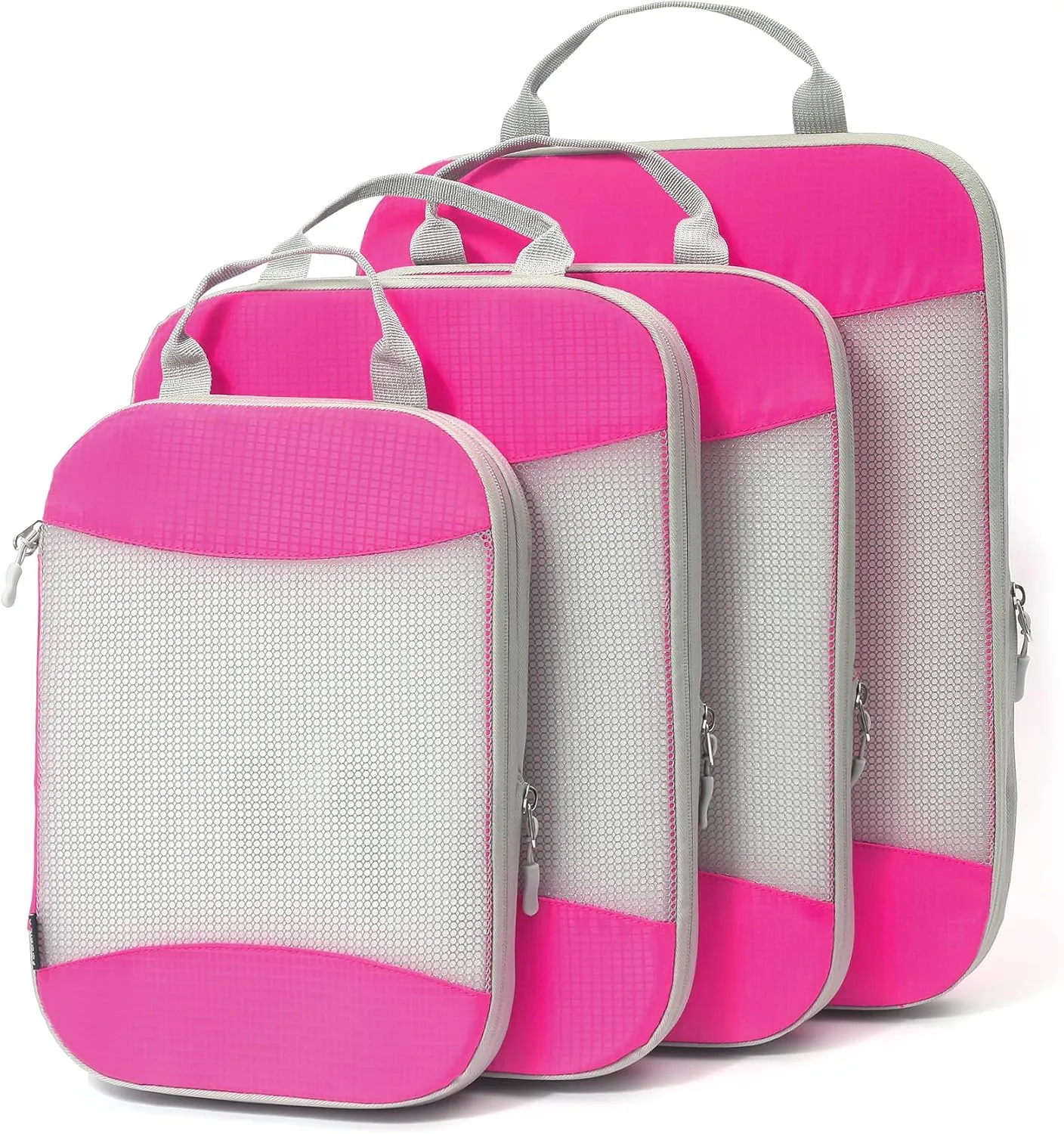 4 Packs Compression Packing Cubes for Travel, Luggage Organizer Bags, Carry on Suitcase Cubes, Travel Essentials