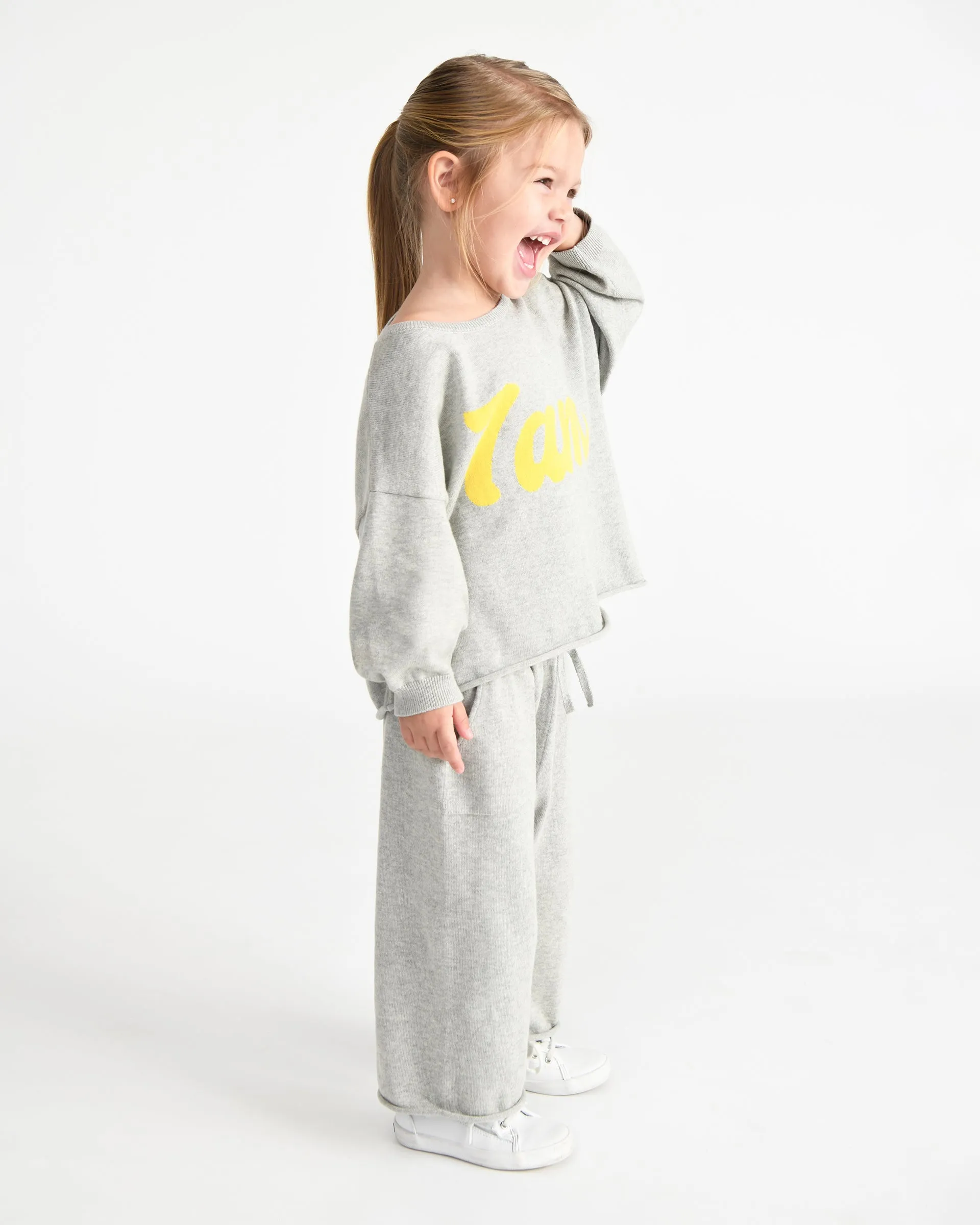 7AM Logo Boxy Long Sleeve Top