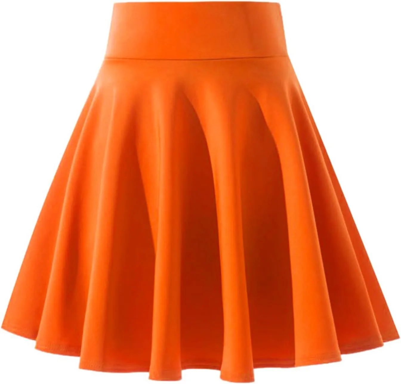 A Line Midi Skirt for Women Versatile 45CM Pleated Half Skirt Fashionable Flared Dress Skirt Non See ThroughDesign