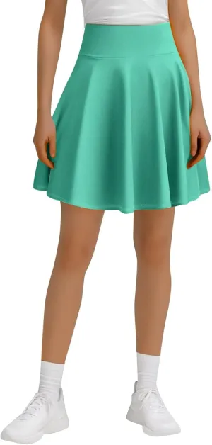 A Line Midi Skirt for Women Versatile 45CM Pleated Half Skirt Fashionable Flared Dress Skirt Non See ThroughDesign