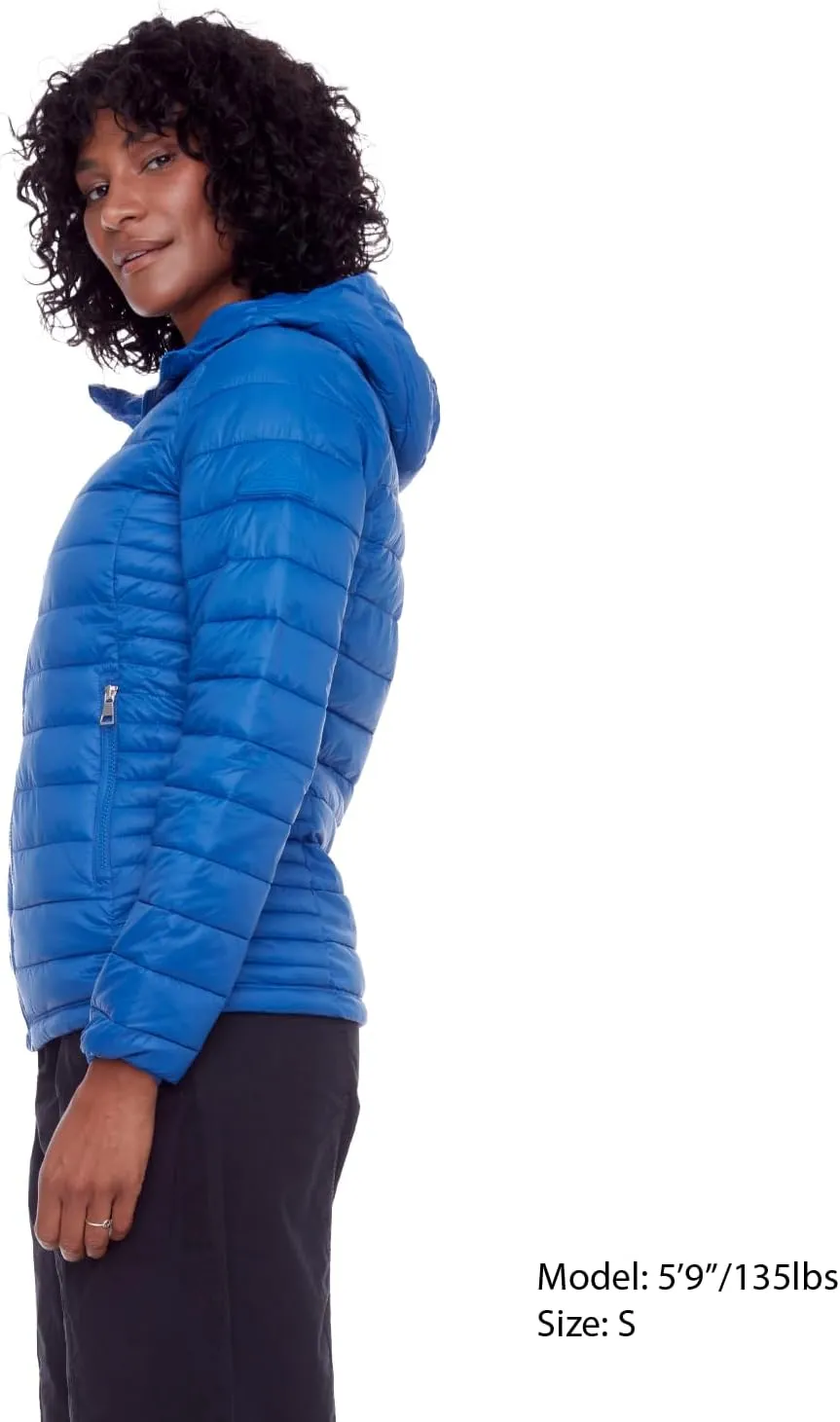 ALPINE NORTH Yoho Womens Vegan Down Packable Puffer-Lightweight, Weather-Resistant Jacket With Hood For Women with Carry Bag
