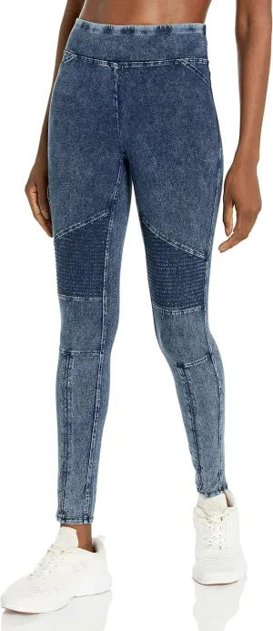 Andrew Marc Women's High Waist Faux Denim Full Length Legging, Regular and Plus Sizes