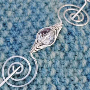 April Birthstone Shawl Pin - Noteworthy Birthstone Silver
