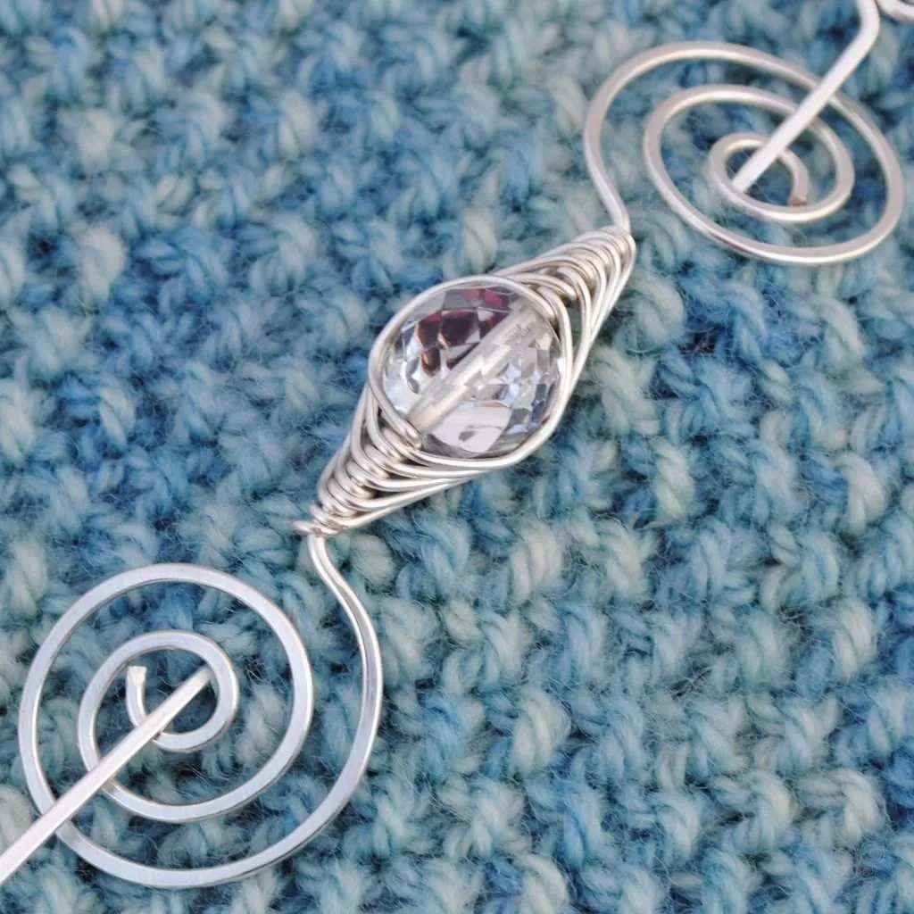 April Birthstone Shawl Pin - Noteworthy Birthstone Silver