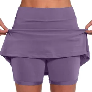 Athletic Skirt with Shorts for Women Golf High Waisted Tennis Skirt Tummy Control Plus Size Skort with Pockets
