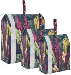 Banana Leaves Flowers Packing Cubes for Travel 3 Set Large Packing Cubes Suitcase Organizer for Suitcases