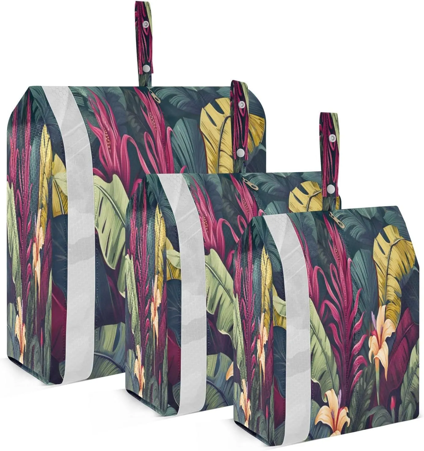 Banana Leaves Flowers Packing Cubes for Travel 3 Set Large Packing Cubes Suitcase Organizer for Suitcases