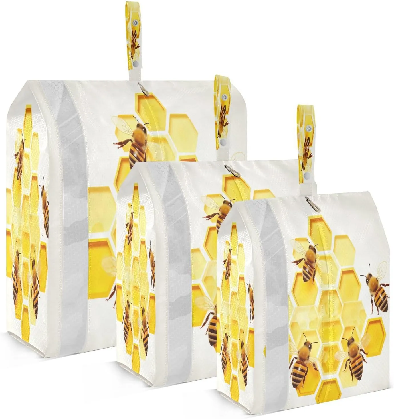 Bee Honey Packing Cubes for Travel 3 Set Large Packing Cubes Luggage Bags Organizer for Suitcases