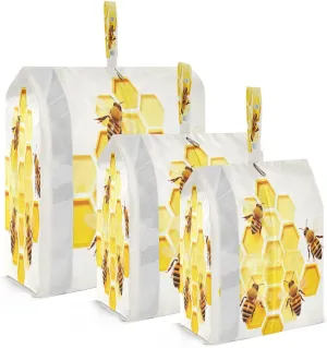 Bee Honey Packing Cubes for Travel 3 Set Large Packing Cubes Luggage Bags Organizer for Suitcases