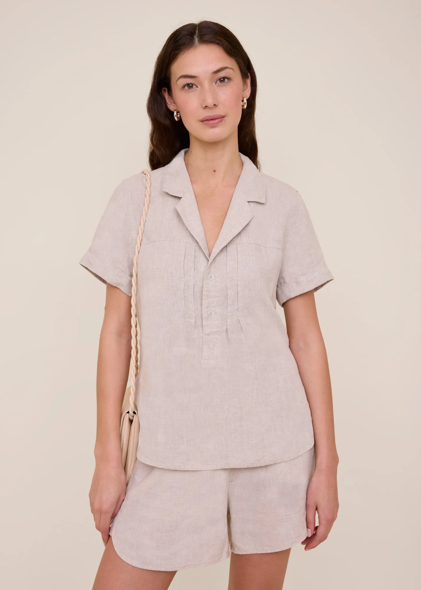Blouse Linen fitted top