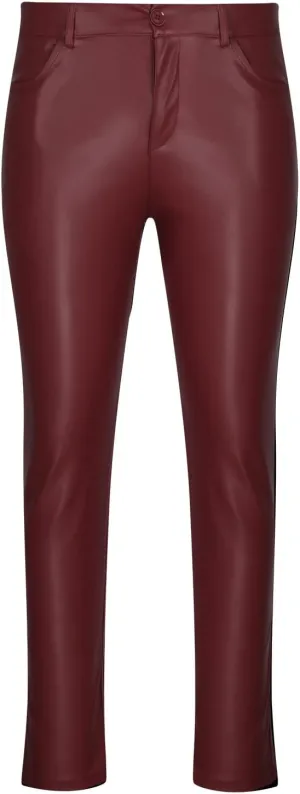 Cambkatl Men's Classic Leather Pants Retro Gothic Slim Fit Fashion Stretch Tight Trousers Night Club Metallic Moto Jeans