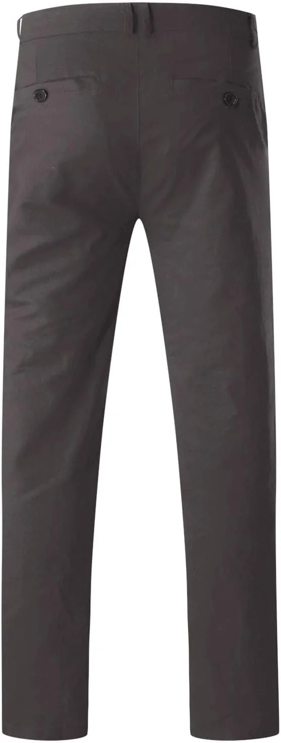 Cargo Pants for Men, Slim Fit Full Length Trousers, Casual Solid Mid Waist Pocket Fashion Workout Pants Streetwear