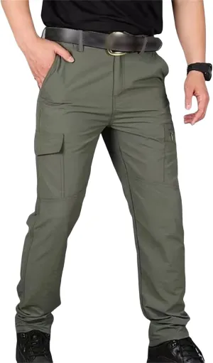 Cargo Pants for Men Waterproof Quick Dry Casual Lightweight Classic Slim Fit Pants Tactical Camping Hiking Trousers