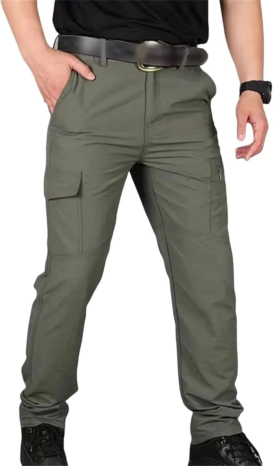 Cargo Pants for Men Waterproof Quick Dry Casual Lightweight Classic Slim Fit Pants Tactical Camping Hiking Trousers