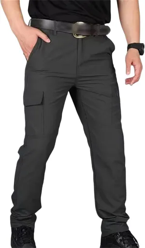 Cargo Pants for Men Waterproof Quick Dry Casual Lightweight Classic Slim Fit Pants Tactical Camping Hiking Trousers