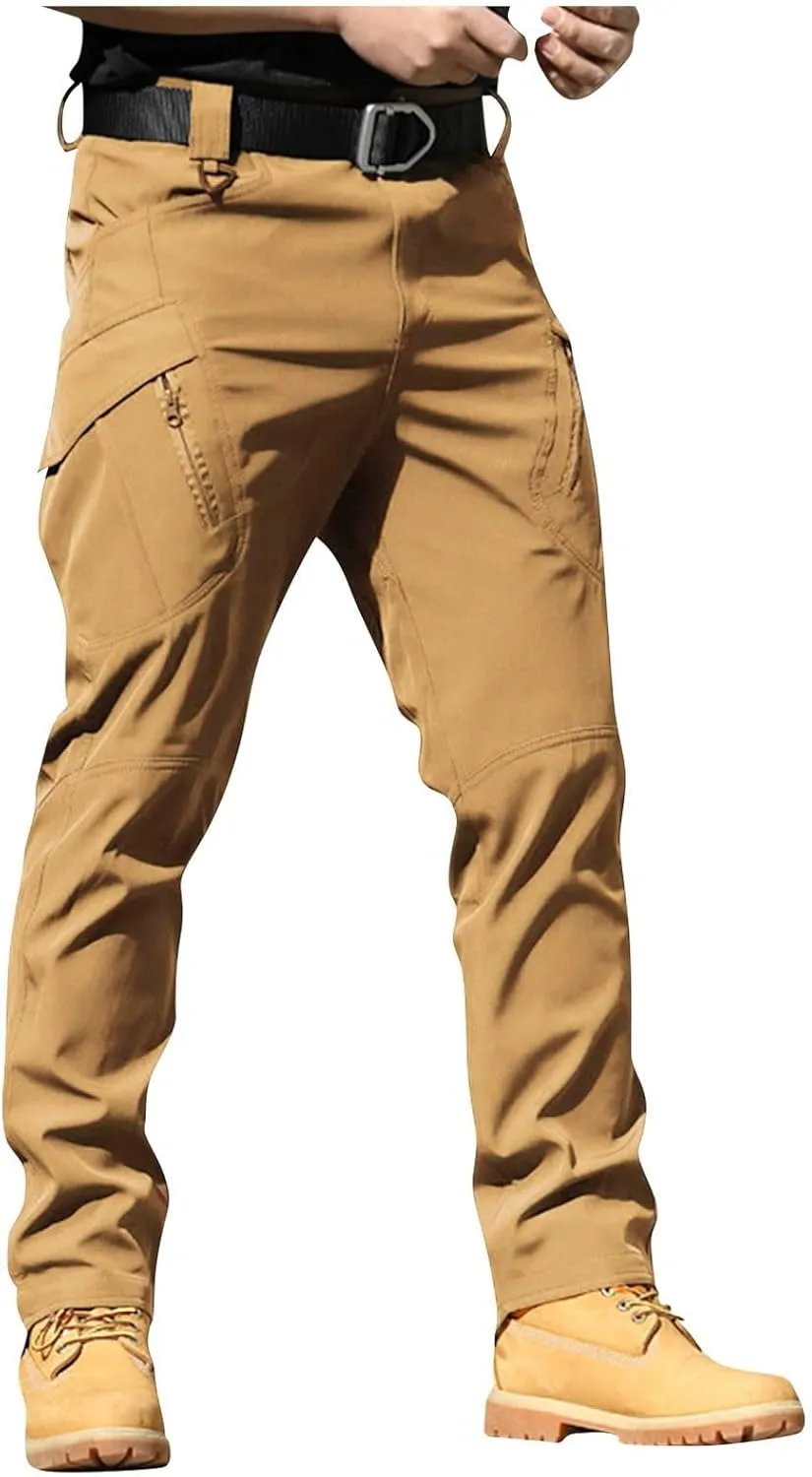 Cargo Pants for Men Waterproof Ripstop Flex Work Pants Tactic Hiking Stretch Outdoor Camo Trousers with Pockets