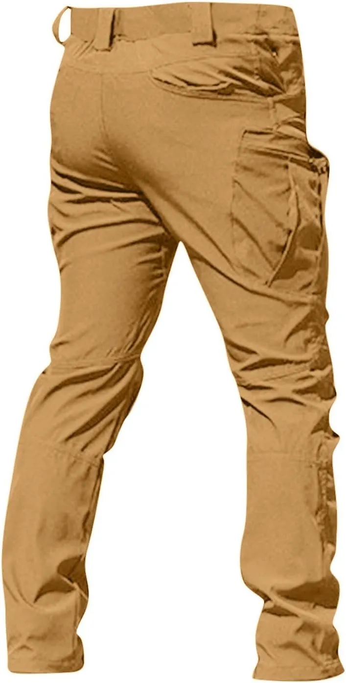 Cargo Pants for Men Waterproof Ripstop Flex Work Pants Tactic Hiking Stretch Outdoor Camo Trousers with Pockets