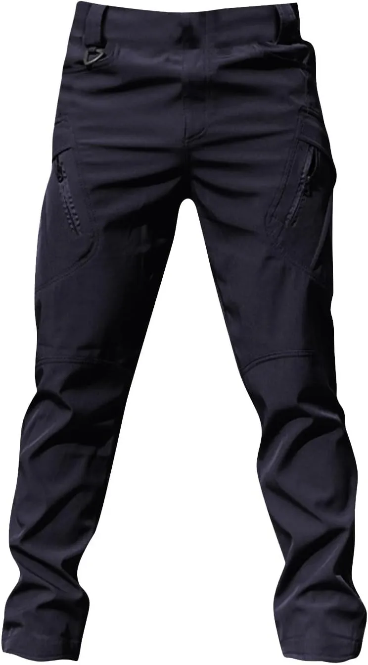 Cargo Pants Men Big and Tall Multi Pockets Jogger Pants Loose Fit Ripstop Hiking Tactic Straight Leg Trousers