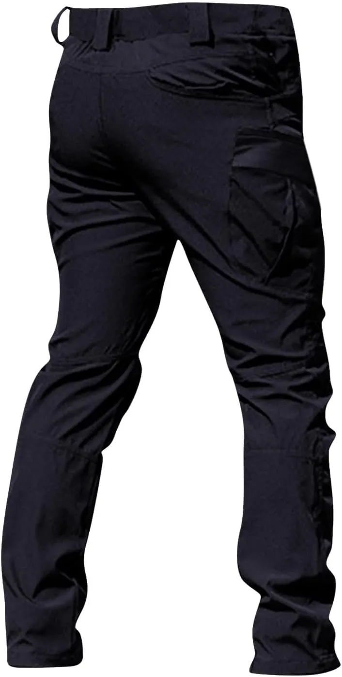 Cargo Pants Men Big and Tall Multi Pockets Jogger Pants Loose Fit Ripstop Hiking Tactic Straight Leg Trousers