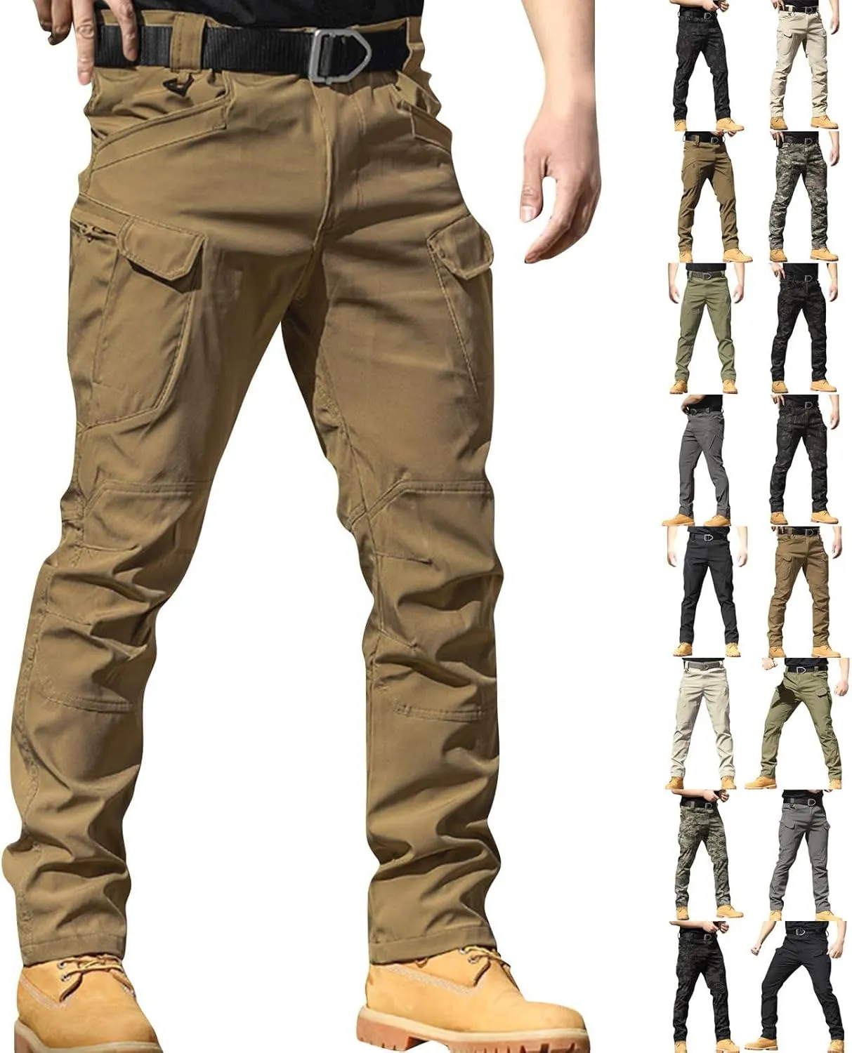 Cargo Pants Men Ripstop Classic Regular Hunting Work Pants Stretch Outdoor Resistant Travel Windproof Hiking Pants
