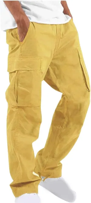Cargo Pants Men with Multi Pockets Lightweight Outdoor Hiking Jogger Classic Fit Tactical Pant Activewear