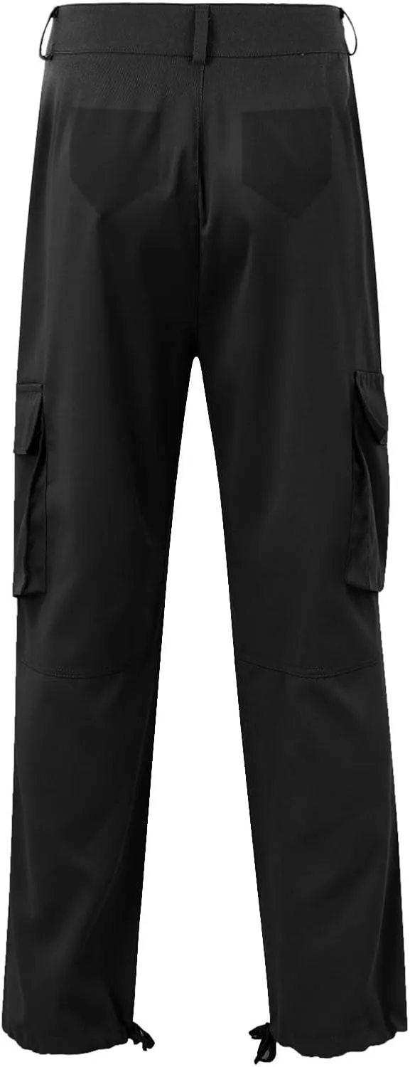 Cargo Sweatpants for Men Loose Fit Mens Joggers with Zip Pockets Mens Trousers Straight Fit Mens Cotton Dress Pants