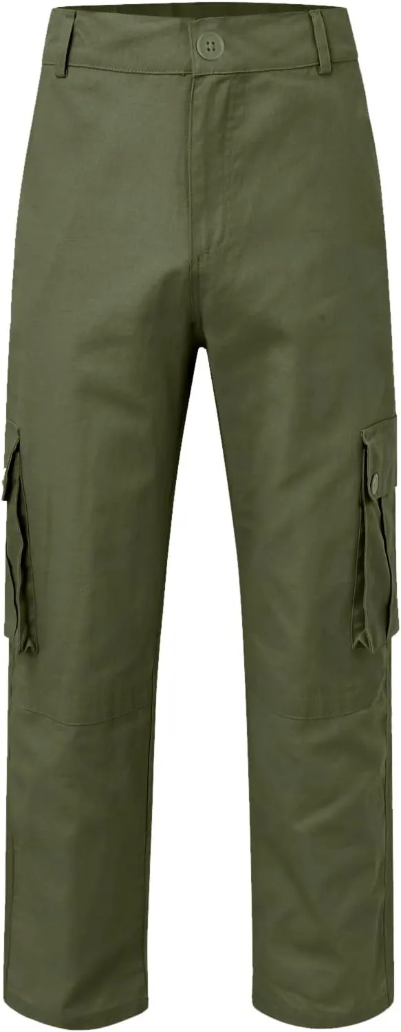 Cargo Sweatpants for Men Loose Fit Mens Joggers with Zip Pockets Mens Trousers Straight Fit Mens Cotton Dress Pants
