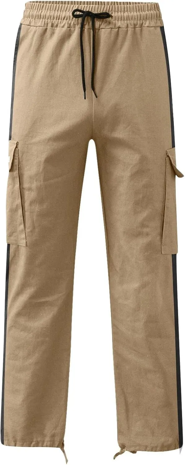 Cargo Work Pants for Men Classic Fit Lightweight Ripstop Trousers Casual Hiking Tactical Bottom Pant Multi-Pockets