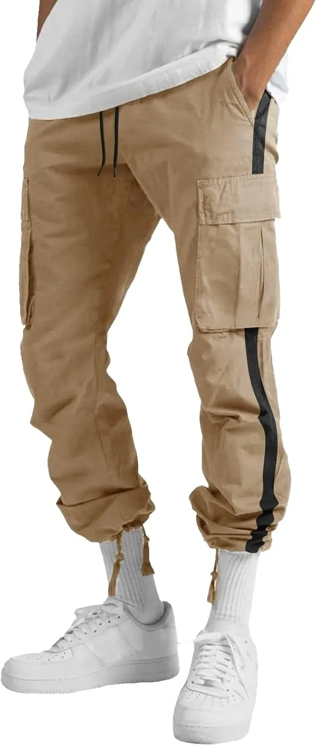 Cargo Work Pants for Men Classic Fit Lightweight Ripstop Trousers Casual Hiking Tactical Bottom Pant Multi-Pockets