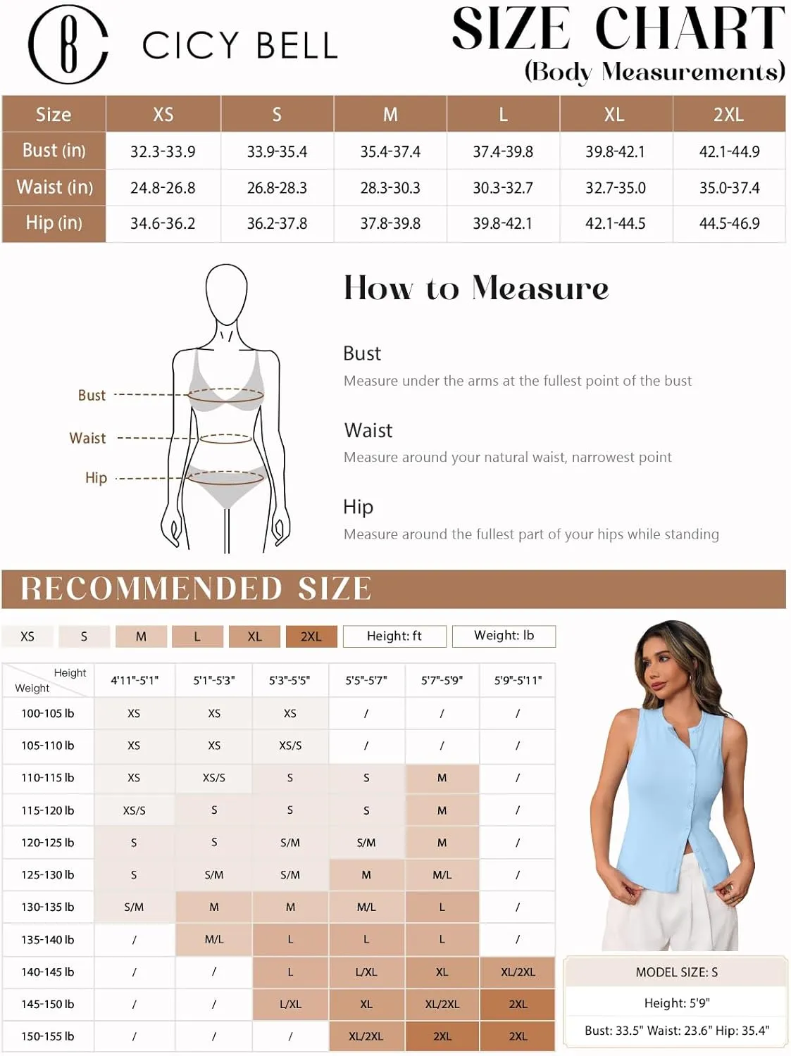 Cicy Bell Womens Button Down Tank Tops Summer Sleeveless Vest Tops Trendy Ribbed Fitted Going Out Shirts