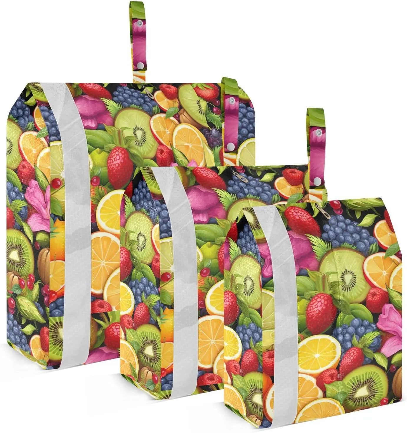 Colorful Fruit Packing Cubes for Travel 3 Set Travel Compression Bags Suitcase Organizer for Travel Essentials