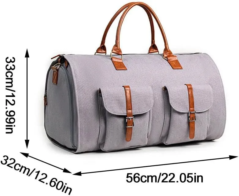 Convertible Travel Garment Bag, Carry on Garment Duffel Bag for Men Women - 2 in 1 Hanging Suitcase for Business and Travel, Spacious and Versatile Storage for Suits & Dresses