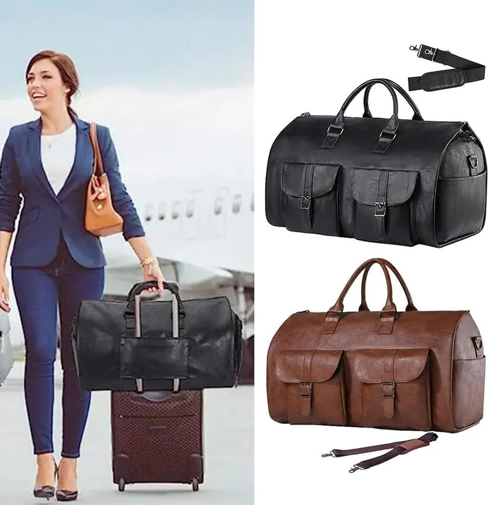 Convertible Travel Garment Bag, Carry on Garment Duffel Bag for Men Women - 2 in 1 Hanging Suitcase for Business and Travel, Spacious and Versatile Storage for Suits & Dresses