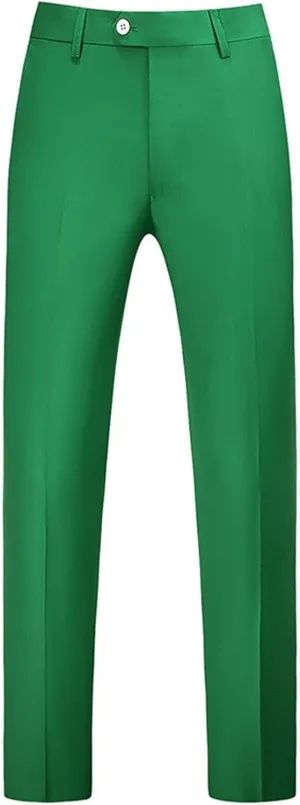CRNTCEM Mens Stretch Flat Front Dress Pants Straight Leg Wedding Party Formal Pants Wrinkle Free Casual Clubwear Suit Pants