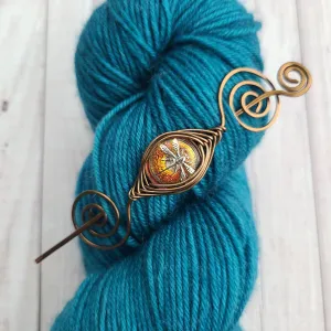 Dragonfly Czech Glass Shawl Pins - Noteworthy Bronze - Limited Edition!