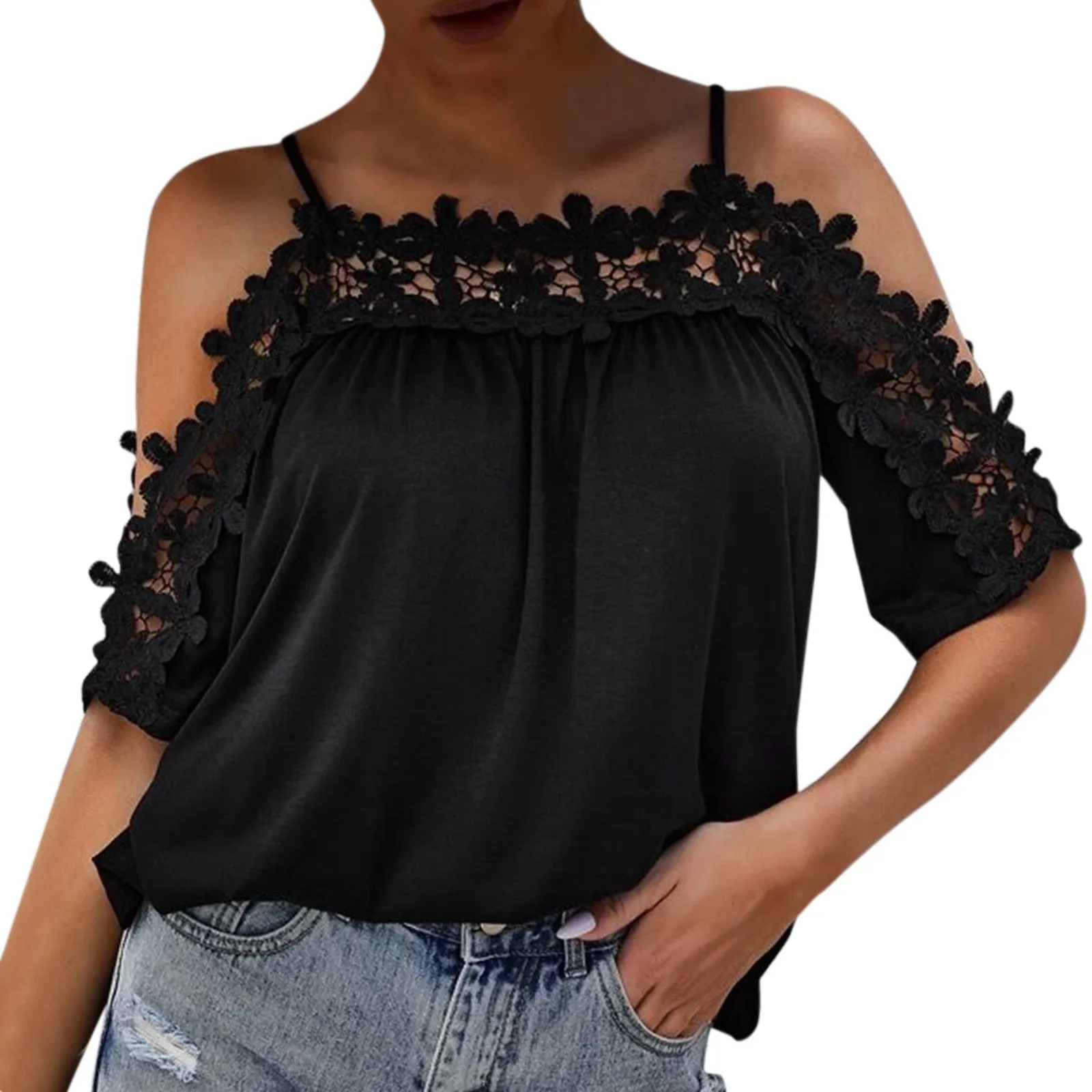 DressBetty - Women Sleeveless Sexy Off Shoulder Blouse Vacation Shirts Fashion Elegant Vest Tops