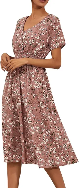 Dresses for Women 2025 Dresses for Women 2025 Casual XL Floral Print Swing Swing Flowy
