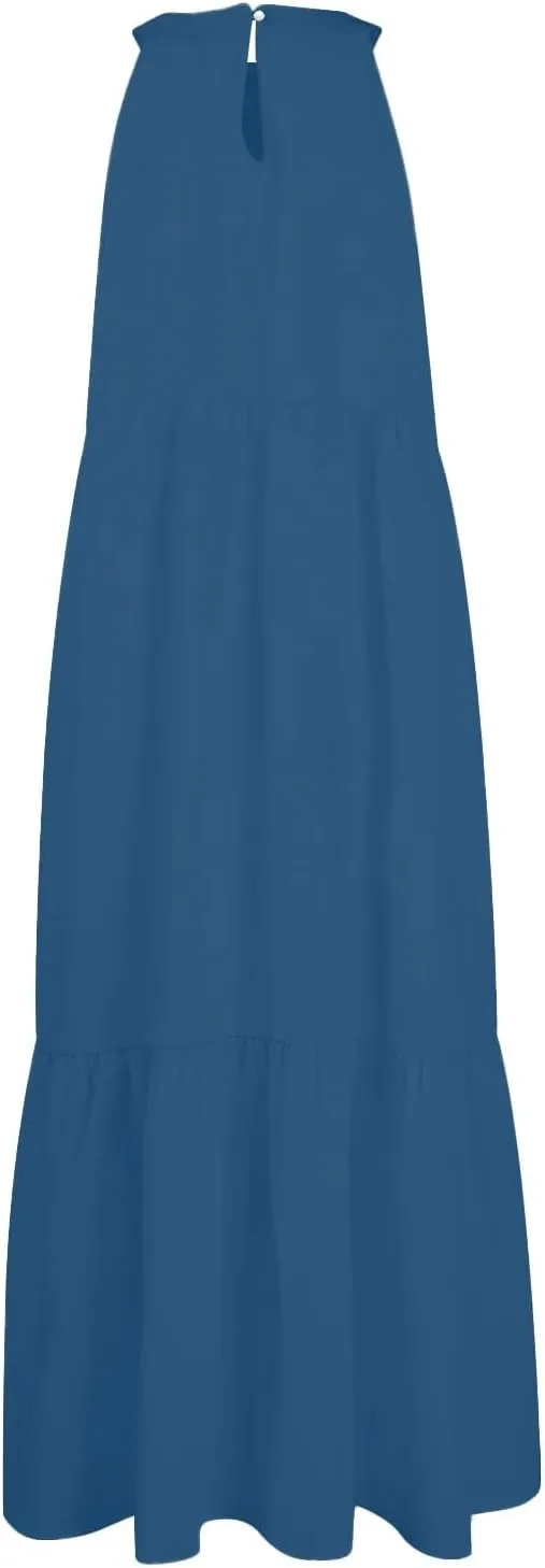 Dresses for Women 2025 Sleeveless Maxi Dress Women Dresses Spring Solid Color Womens Dresses Tea