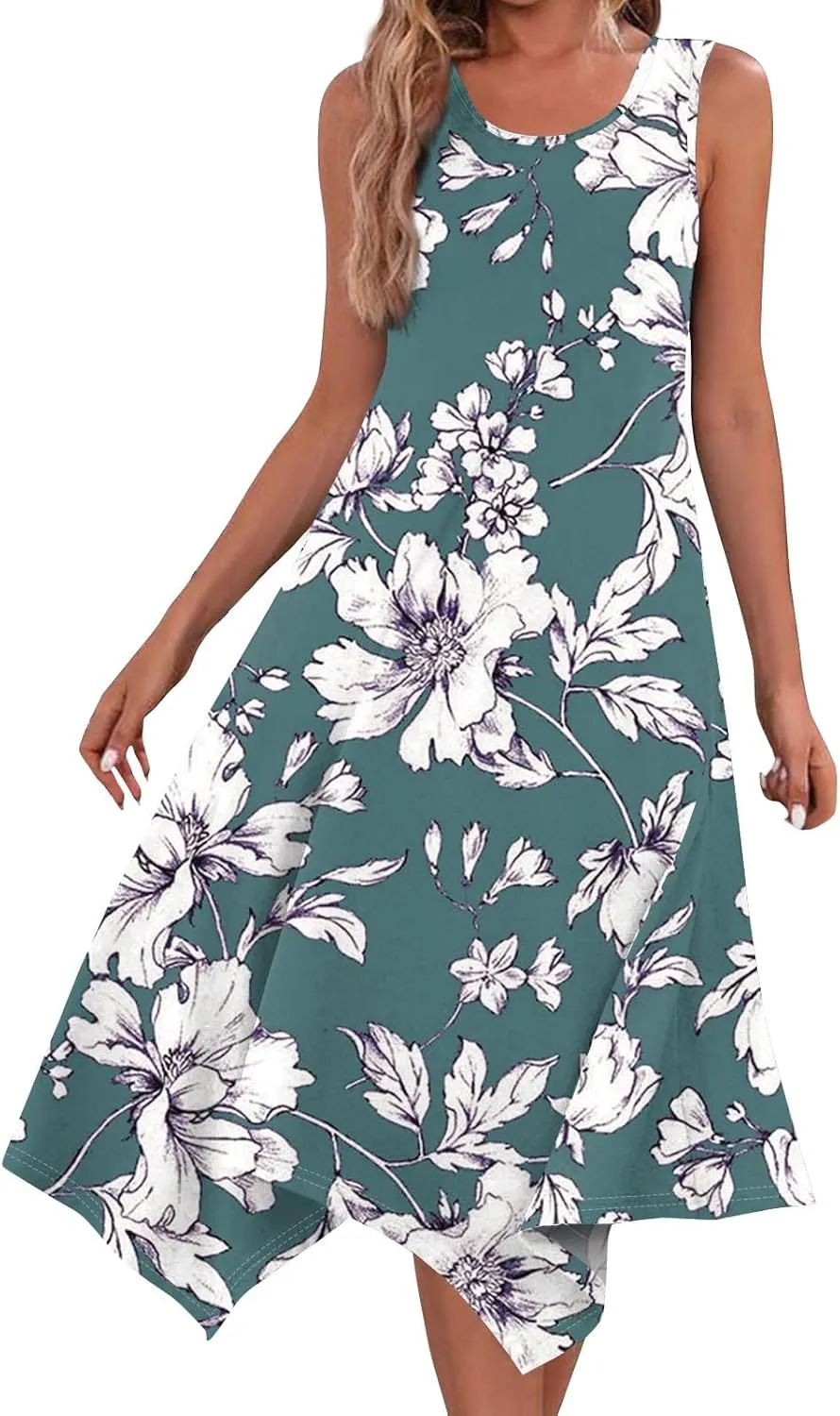 Dresses for Women 2025 Spring Summer Maxi Dresses for Women Sundress Sleeveless Swing Cotton Summer
