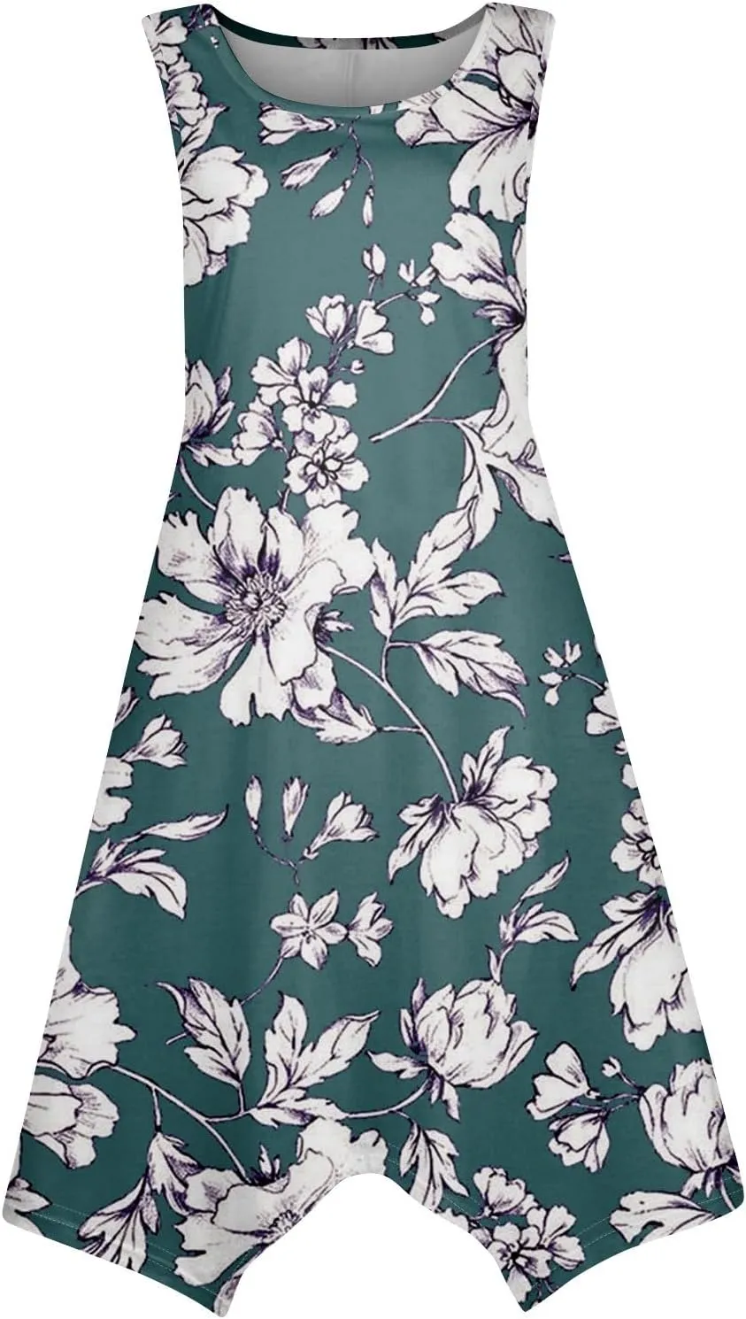 Dresses for Women 2025 Spring Summer Maxi Dresses for Women Sundress Sleeveless Swing Cotton Summer