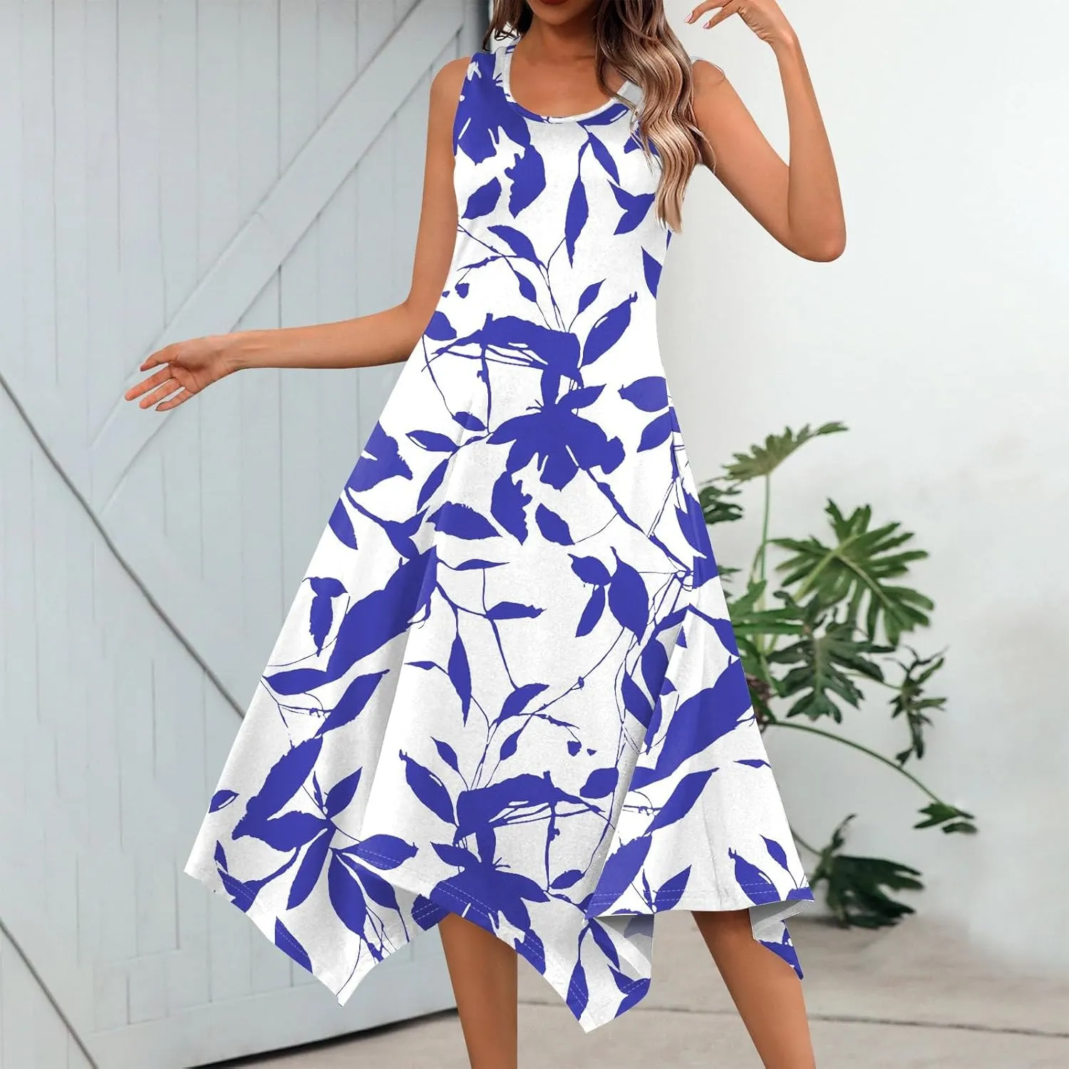Dresses for Women 2025 Spring Summer Maxi Dresses for Women Sundress Sleeveless Swing Cotton Summer