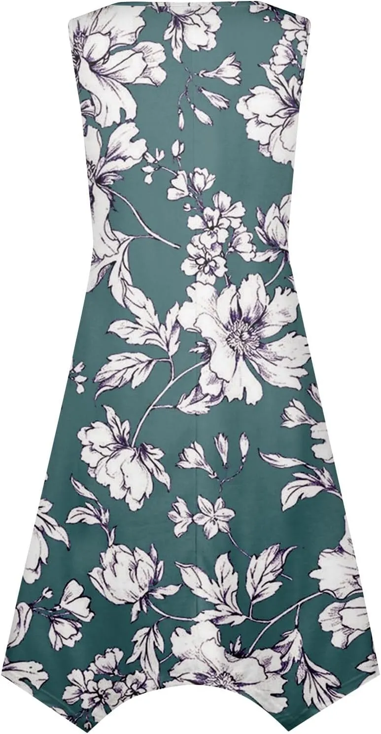 Dresses for Women 2025 Spring Summer Maxi Dresses for Women Sundress Sleeveless Swing Cotton Summer