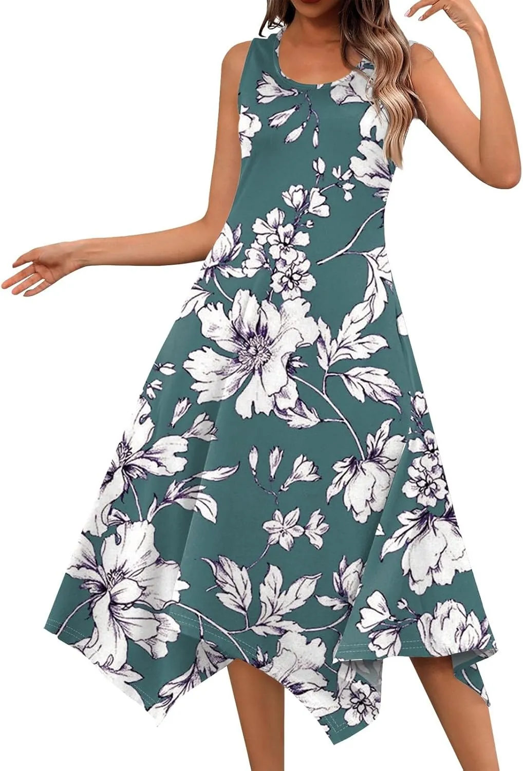Dresses for Women 2025 Spring Summer Maxi Dresses for Women Sundress Sleeveless Swing Cotton Summer