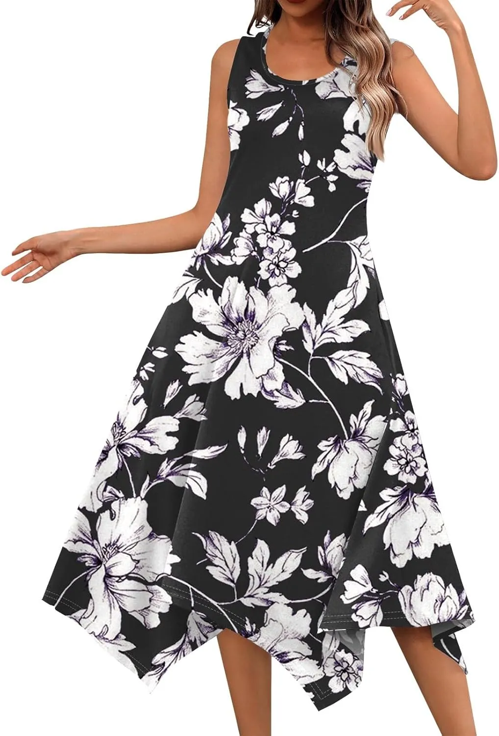 Dresses for Women 2025 Spring Summer Maxi Dresses for Women Sundress Sleeveless Swing Cotton Summer