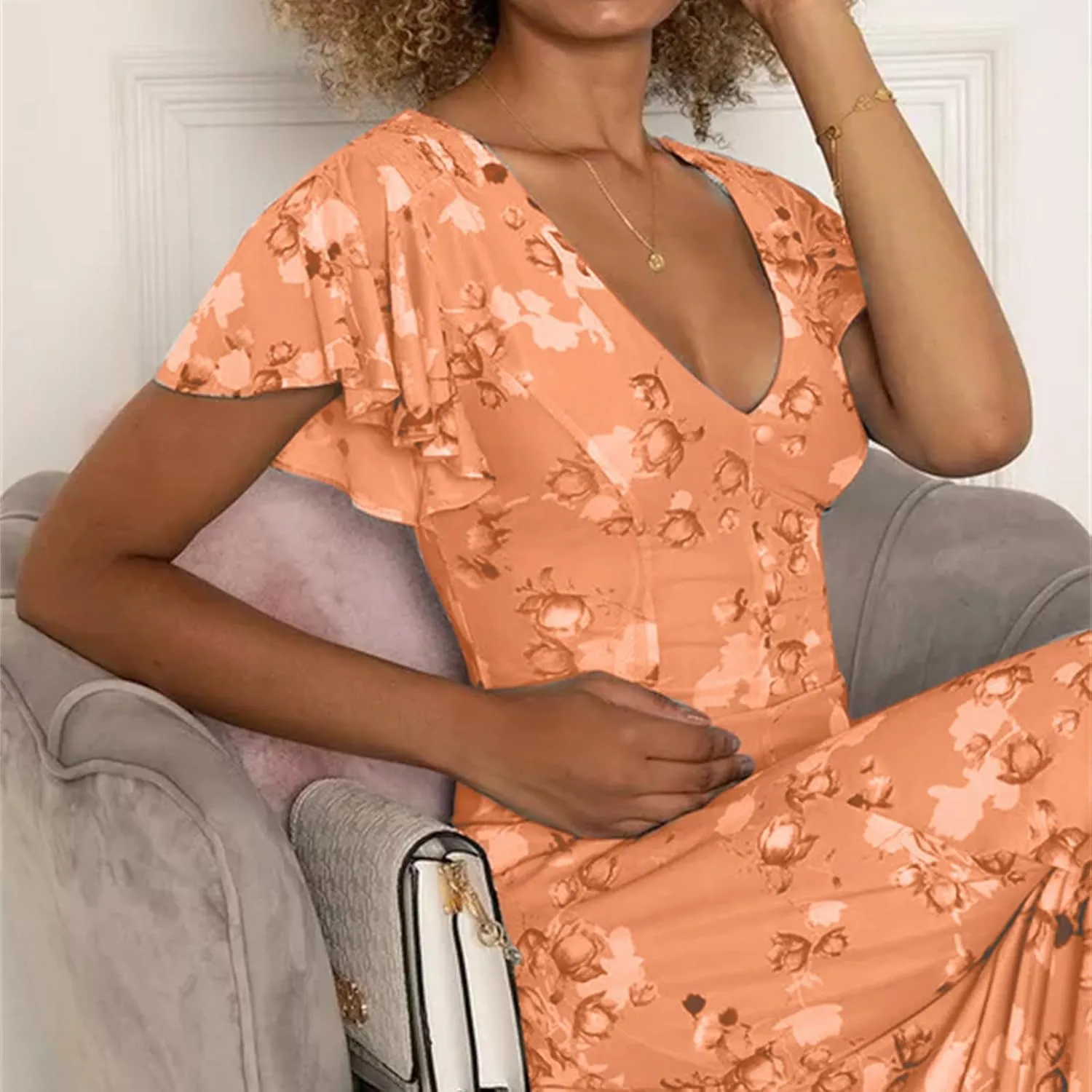 Easter Dress for Women Summer Dresses for Women 2025 Swing Chiffon Dress Fitted Spring Summer