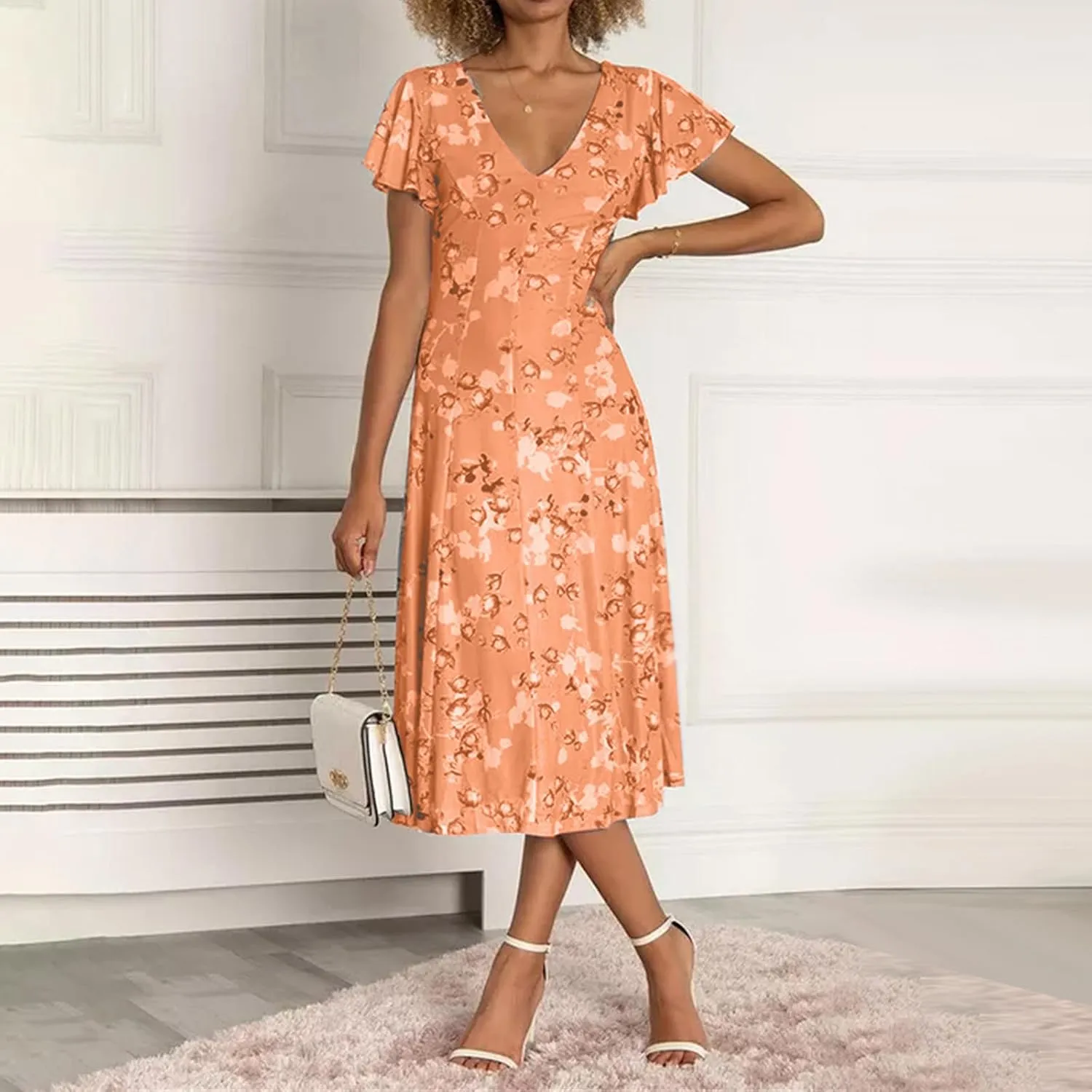 Easter Dress for Women Summer Dresses for Women 2025 Swing Chiffon Dress Fitted Spring Summer