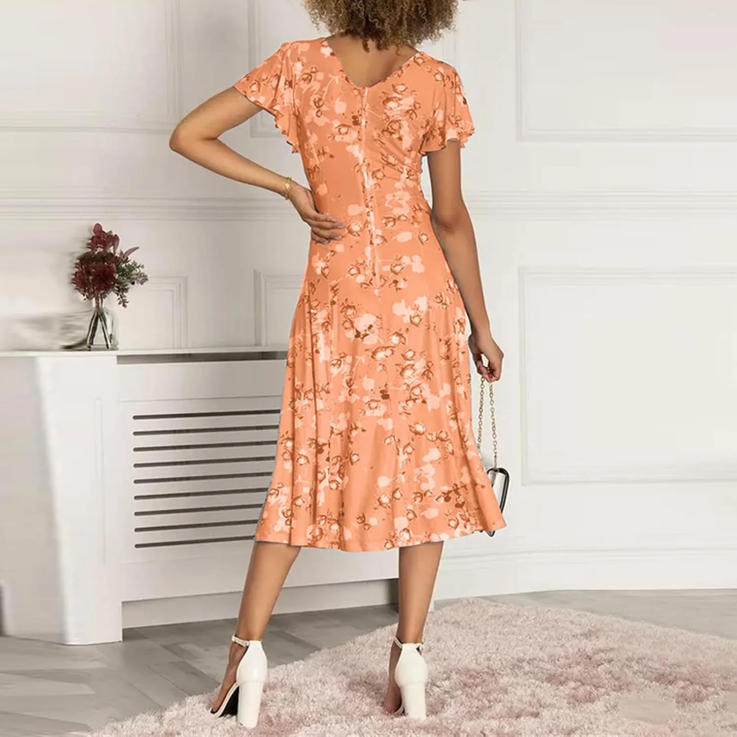 Easter Dress for Women Summer Dresses for Women 2025 Swing Chiffon Dress Fitted Spring Summer
