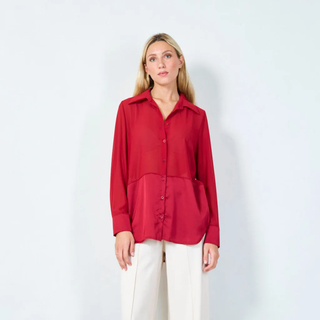 Elegant button-up blouse wholesale