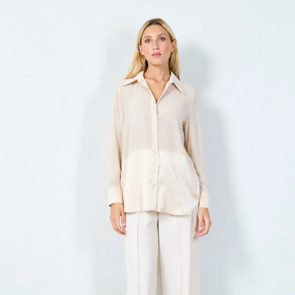Elegant button-up blouse wholesale
